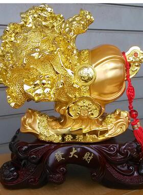 金色发大财发横财百财如意树脂工艺品摆件家居装饰开业礼品