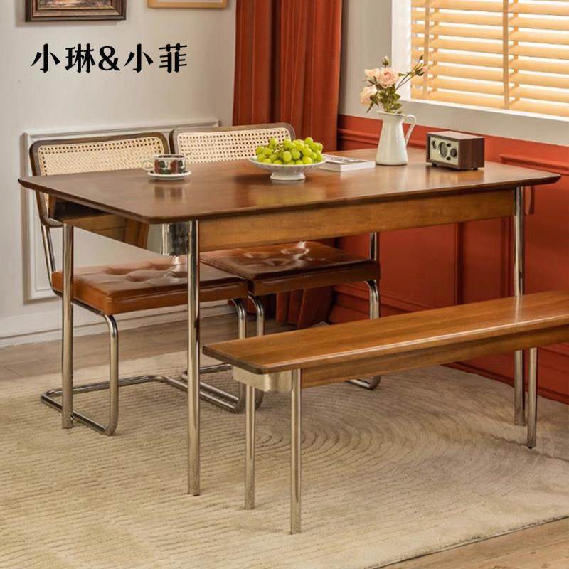 北欧实木餐桌覆古长方形桌椅小户型轻奢现代简约组合 | 素尚,淘宝优惠券,粉丝福利购,淘宝优惠卷