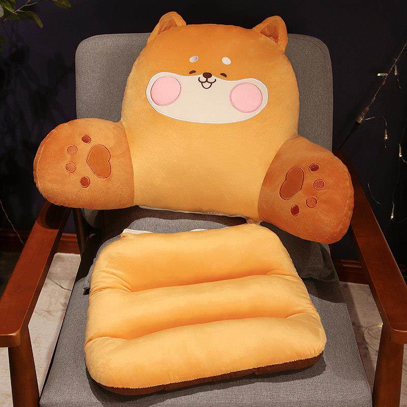 冬季坐垫办公室久坐屁垫座椅垫护腰靠垫靠背一体学生宿舍凳子椅垫,淘宝优惠券,粉丝福利购,淘宝优惠卷
