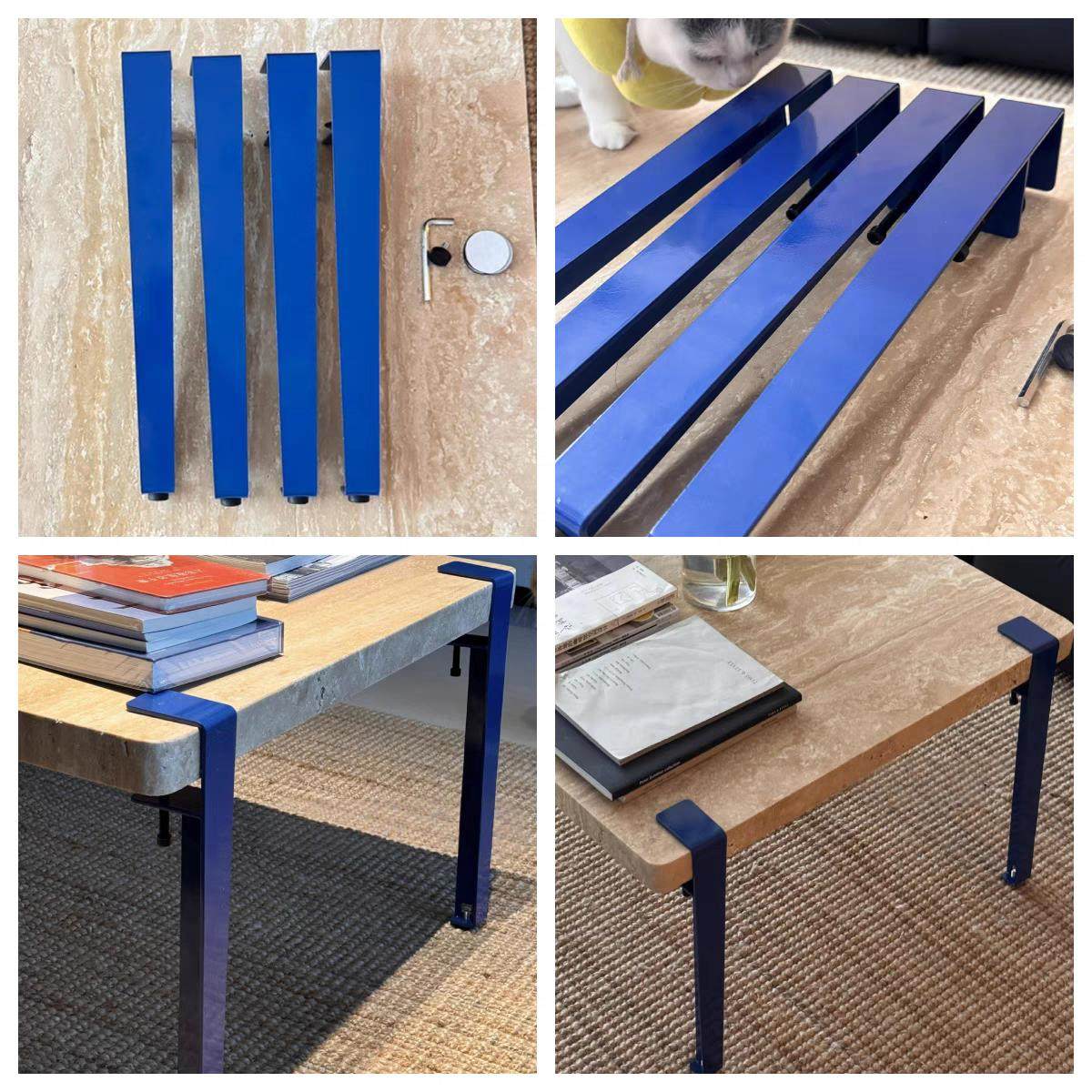 铁艺桌腿易拆卸免打孔桌腿茶几DIY桌脚克莱因蓝书桌可移动支撑腿,淘宝优惠券,粉丝福利购,淘宝优惠卷