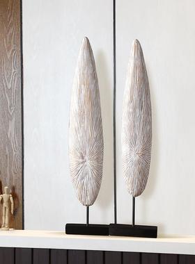 抽象艺术入户玄关摆件竖高客厅电视柜酒柜高级轻奢创意家居装饰品