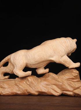 桃木工艺品十二生肖虎饰