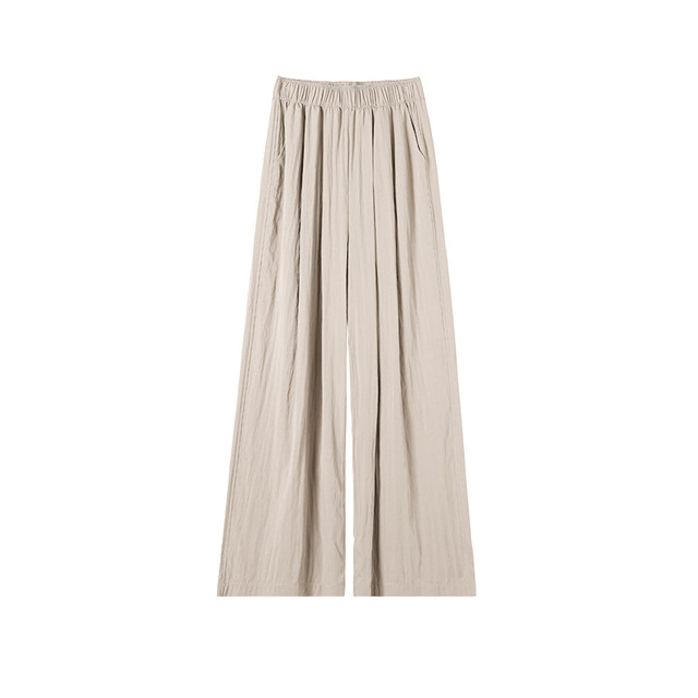 ກາງເກງ Yamamoto ຂອງແມ່ຍິງ summer ບາງໆ ice silk pants ຂາກ້ວາງ