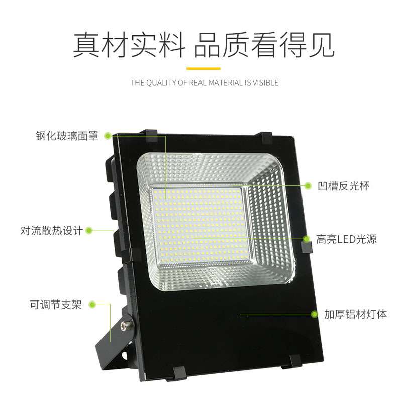 led投光灯110V100W户外防水200W12V24V36V低压照明投光灯工厂 - 图0