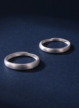 素圈银戒指钱万千925纯银复古