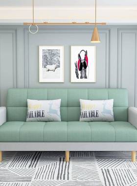 多功能折叠沙发床两用布艺简易单客厅出租房卧室折叠床懒人小