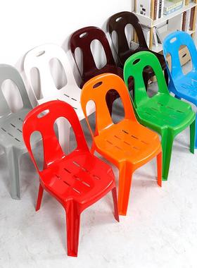 塑料餐椅简约家用成人椅子靠背凳子书桌椅餐厅休闲椅户外板凳加厚