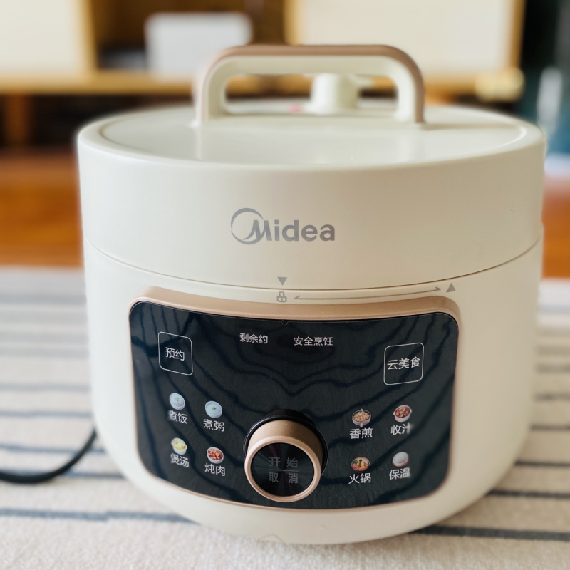 Midea/美的 MY-4KK01智能电压力锅无烟煎炒4L家用多功能高压饭煲-图3