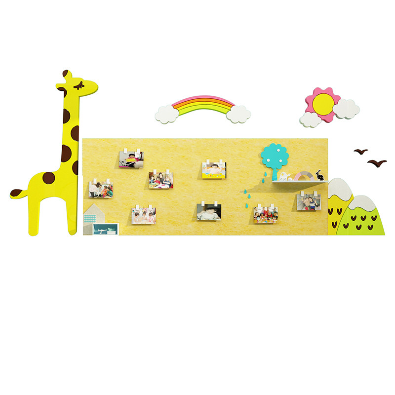 幼儿园墙文面装饰毡环境意材默认TP05料主题成品展示班化毛创板贴-图3