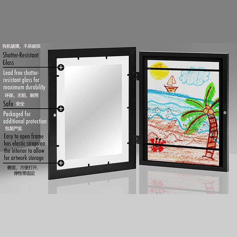 儿画艺术品绘画收纳展示相框可框更童换裱储存BQH式装画框磁吸翻,淘宝优惠券,粉丝福利购,淘宝优惠卷