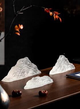 艺贝子新艺中式透石RZB-2572室头假山术摆明件茶软装饰品办公室书