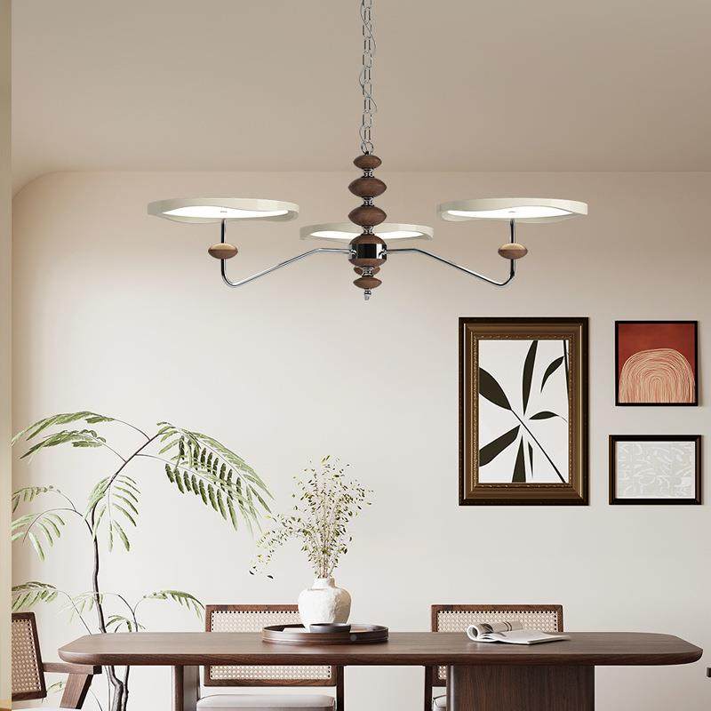 法式奶吊油风客厅77吊灯复古木纹厅室灯中古星卧轨链护眼大厅餐主,淘宝优惠券,粉丝福利购,淘宝优惠卷