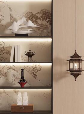 宋代美装学MQ组合2-禅意墨山水摆件新中式茶室桌面水书柜搭配软饰