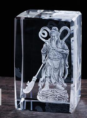 水晶内雕观音菩萨如来佛关公地藏佛像南无阿弥陀佛像供奉家用摆件