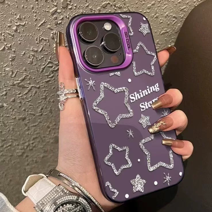 Сияющая звезда подходит для 15pro Европейский и американский 16pro чехол для телефона 14plu крутой 13pro мода 12