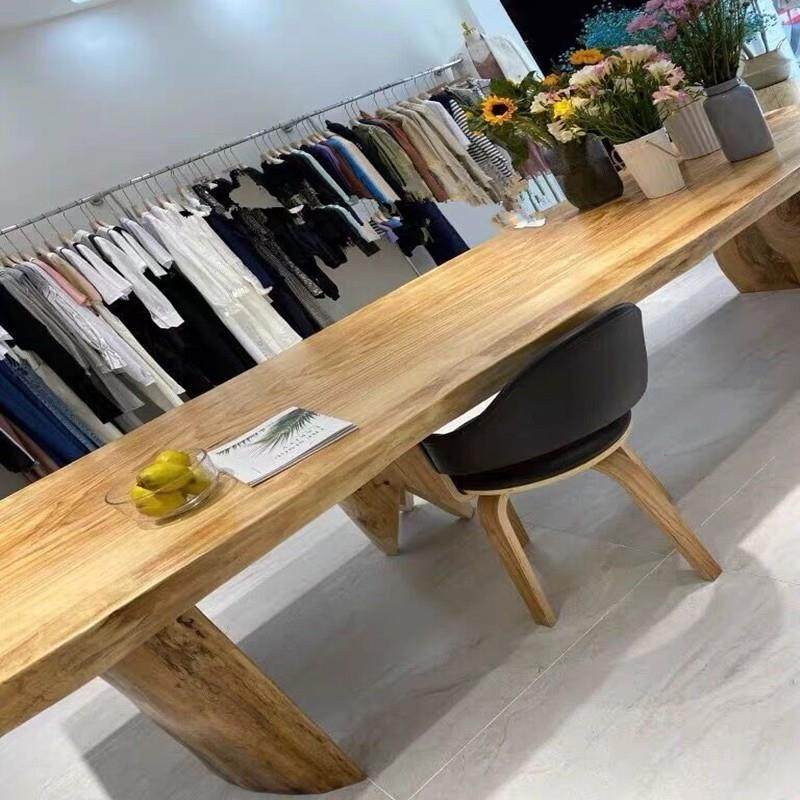 原木服装店展示桌中岛流水台童装中间摆放实木不规则泡茶桌展示台,淘宝优惠券,粉丝福利购,淘宝优惠卷