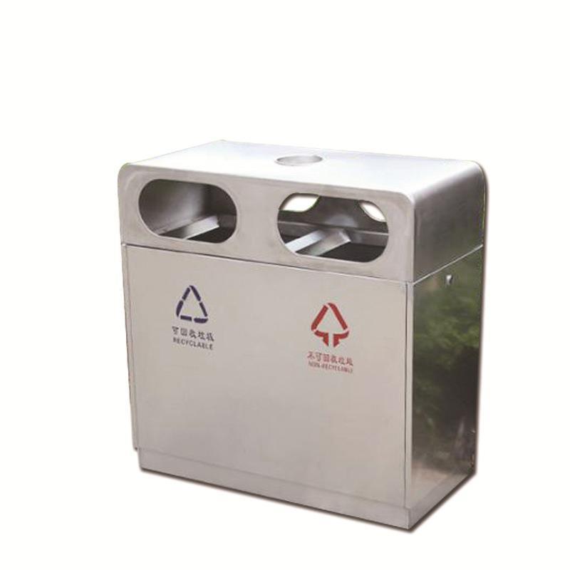 源头工厂户外环卫201不锈钢分类垃圾桶室外果皮箱垃圾桶 - 图2
