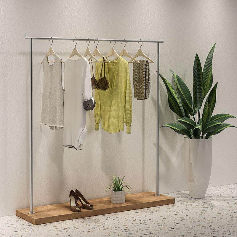 服装店展示架落地式女装实体店不锈钢单杠货架带板中岛陈列挂衣架,淘宝优惠券,粉丝福利购,淘宝优惠卷