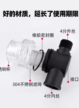 精密螺纹前置过滤器家庭自来水进水50目滤网过滤器小型管道过滤器