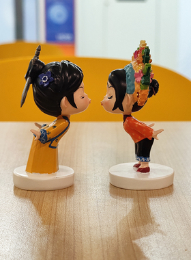 福州三条簪泉州浔埔女树脂摆件家居装饰福建旅游簪花女文创伴手礼