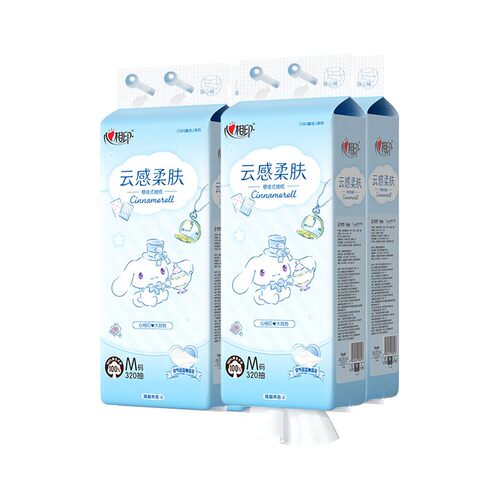 心相印悬挂抽纸320抽云朵狗IP联名大包纸巾整箱卫生纸家用餐巾纸 - 图3