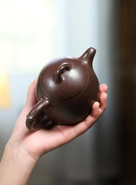 宜兴原矿紫泥秦权壶手工紫砂壶茶具新中式家用大容量泡茶壶