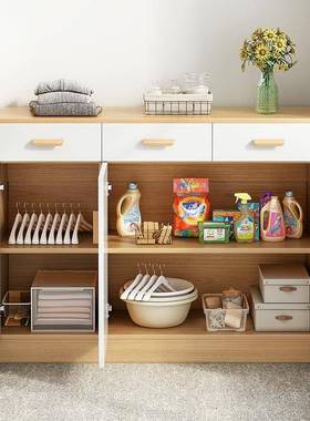 阳台储物柜低柜置物柜防水防晒矮柜子靠墙收纳柜地柜落地杂物柜子