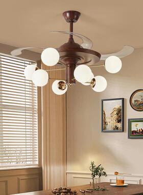 隐形风扇灯客厅现代简约大气一体吊扇灯卧室新中式风扇吊灯餐厅灯