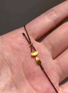 如意扣绳链可调节小众时尚设计简约风柔软手工绳链男女送生日礼物