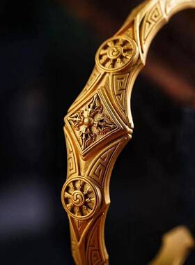 复古十字金刚杵手镯男冷淡风仿古奢华独特华美生动东方韵味手饰