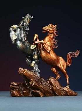 黄铜马摆件十二生肖马摆设客厅装饰品办公开业礼品