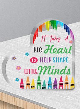 跨境亚克力创意爱心状礼物亚克力水晶桌面摆件家居床头柜装饰品