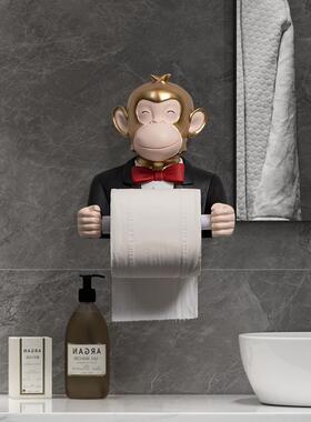 笑嘴猴纸巾架卷纸创意卫生间卡通壁挂式收纳盒纸巾筒