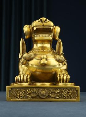 黄铜貔貅摆件办公室客厅乔迁新居家居装饰品店铺开业礼品