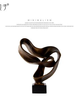 艺贝子几何玻璃钢雕塑摆件售楼处装饰艺术品现代客厅酒店走廊抽象