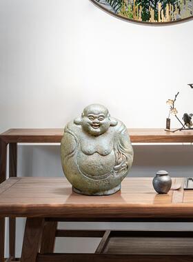 水磨坊户外花园装饰笑佛弥勒佛庭院阳台布置造景客厅玄关禅意摆件