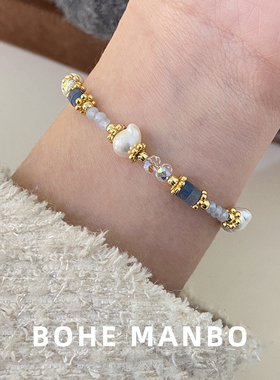 天然石珍珠手链女款轻奢小众精致