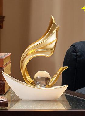 一帆风顺档帆船摆件轻SHBD2168高客厅饰装品电视柜酒柜办公室艺术