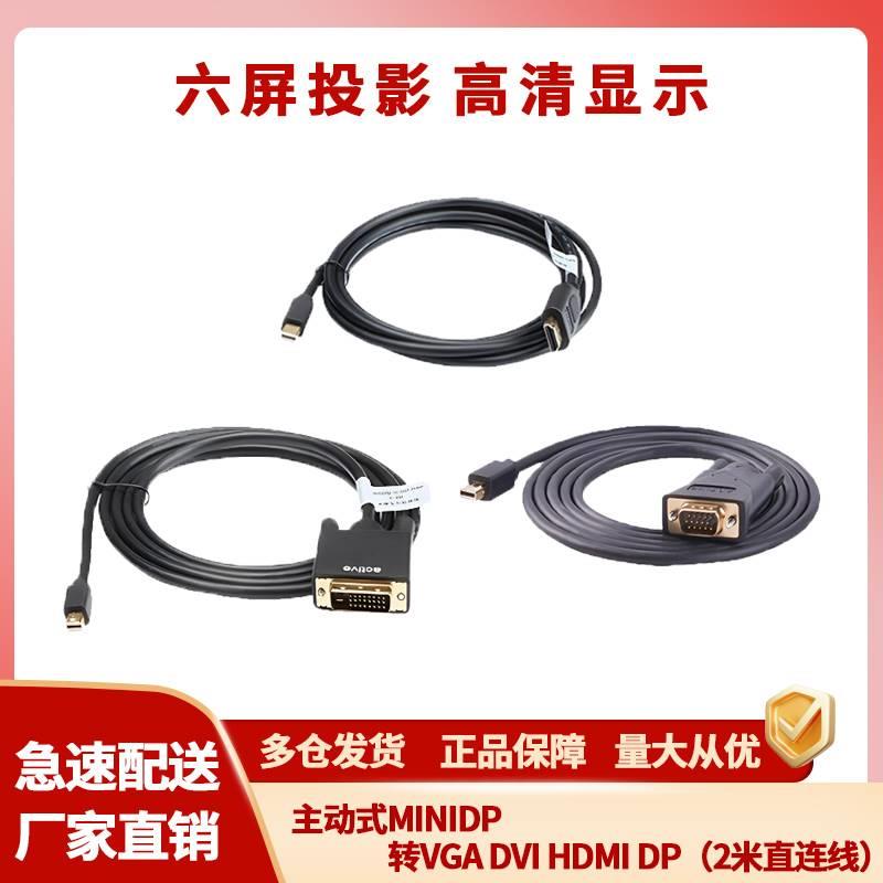 多屏电脑显卡专用主动式 MINIDP转VGA DVI HDMIi DP 2米直连线-图3