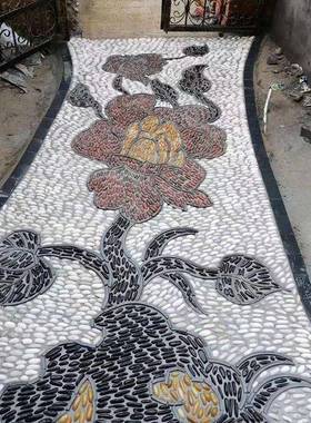 斤铺路天然石头原石地造景庭院花园大小鹅卵石软暖石鹅雨花石铺