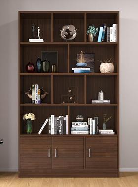 书架置物架落地简易靠墙客厅储物柜子卧室简约现代书本收纳架书柜