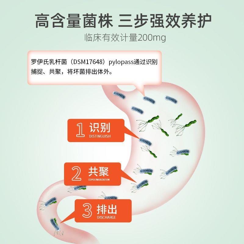 德国PYLOPASS养胃幽门螺旋杆益生菌大人肠胃成人罗伊氏乳杆菌调理 - 图1