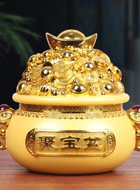 如意聚宝盆存钱罐摆件可存可取家居客厅酒柜玄关公司店铺开业礼品
