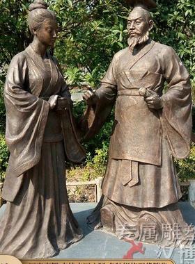 大禹治水景观雕像广场古代公园林玻璃钢铸铜园林人物雕塑制作厂家