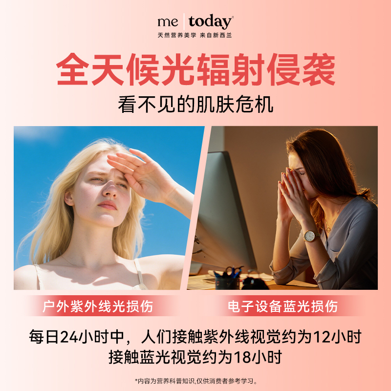 metoday打光瓶虾青素5效精华谷胱甘肽软胶囊30粒