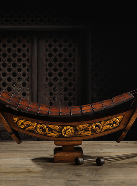 泰国工艺品雕刻木琴乐器东南亚风情装饰品摆件客厅电视柜创意家居