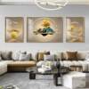Source factory modern simple living room triptych decorative painting