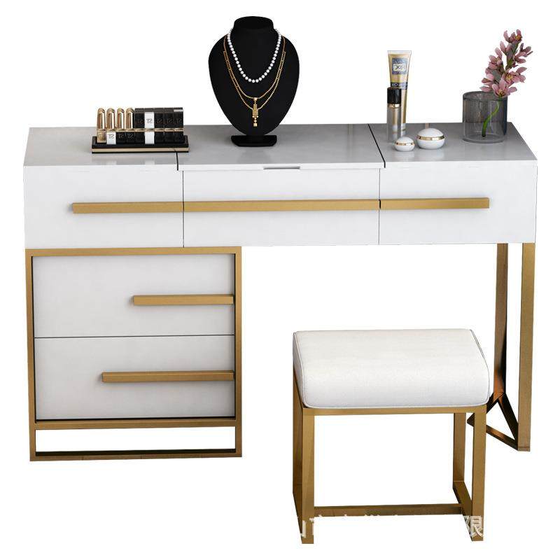 轻奢简约收纳柜一体翻盖化妆台家用港式梳妆台卧室网红化妆桌,淘宝优惠券,粉丝福利购,淘宝优惠卷