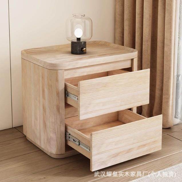 2025新款胡桃木纹理轻奢高级感床头柜免安装马鞍皮材质床边柜,淘宝优惠券,粉丝福利购,淘宝优惠卷