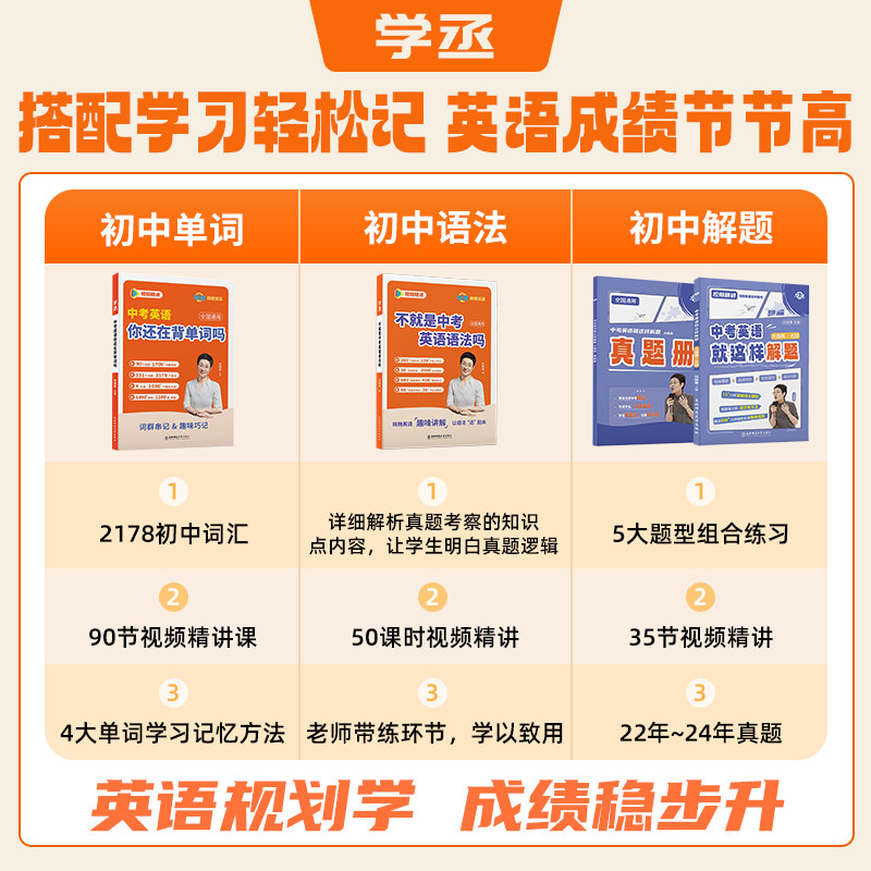 【学丞】不就是中考英语语法吗刘晓艳初中英语语法你还在背单词吗大雁初中一二三英语单词语法刘晓燕词汇书课包配套网课专项训练